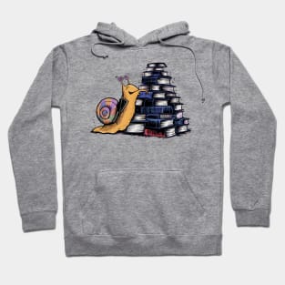 Snail on Books - Over Procrastination Hoodie